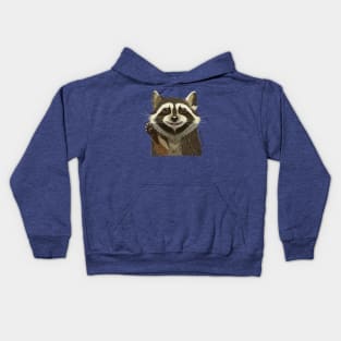 Smiley Face Raccoon Kids Hoodie